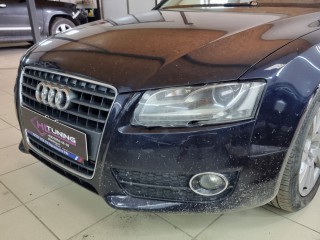 Audi A5 замена линз на Aozoom A12, покраска масок фар, замена стекла фары (0)